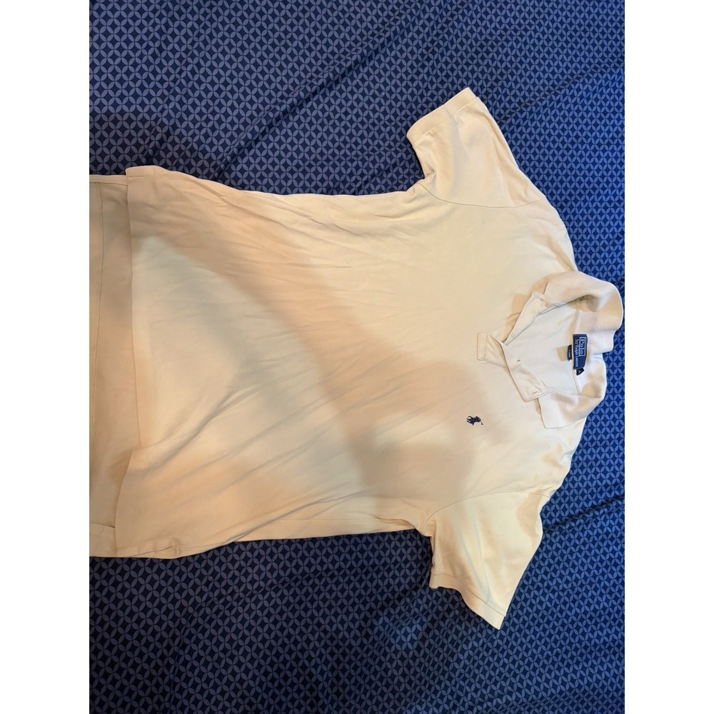 Vintage Polo Ralph Lauren Shirt Men M Short Sleeve Yellow Pony Logo